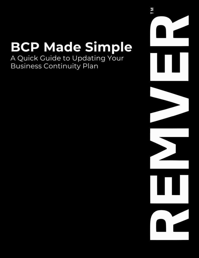 REMVER Quick Start Guide to Updating Your Business Continuity Plan BCP
